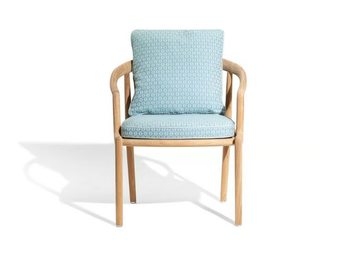 THE SECRET GARDEN - Upholstered teak garden chair with armrests by Poltrona Frau - view 3